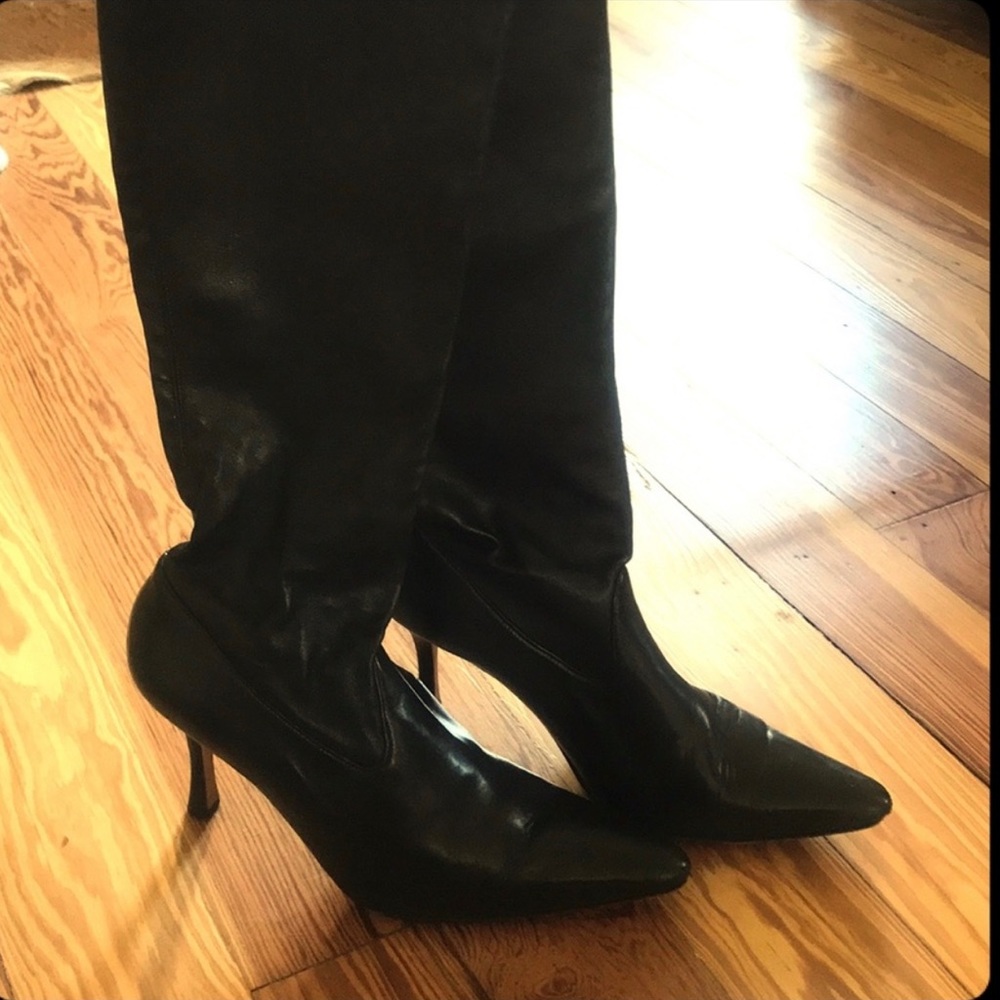 Manolo Blahnik Authentic Stiletto black boots